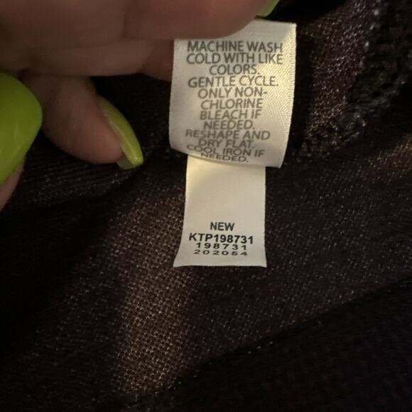 J. JILL Sleeveless Tank Top Tee Purple Houndstooth Rayon Polyester Slits XL - Picture 6 of 7